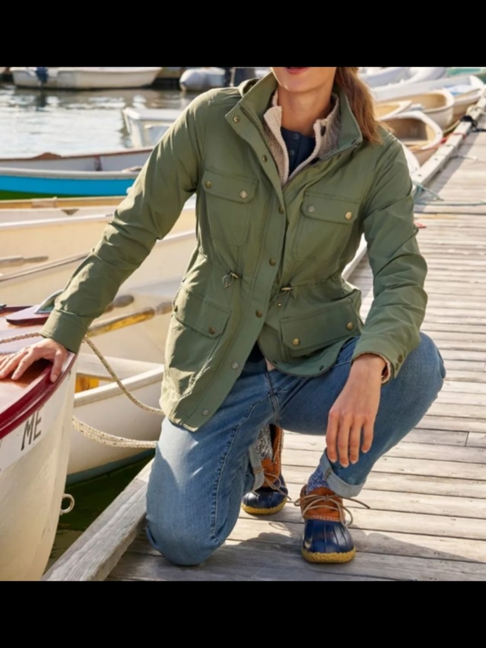 L.L.Bean Womens Boundless Softshell Jacket Deep Olive Green Field Coat L NWT 518